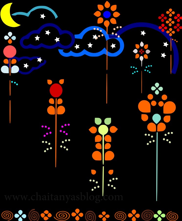 When the lights are brighter than the moon and stars .. Diwali, illustration